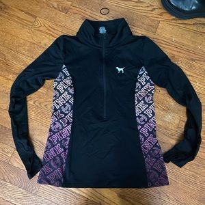 PINK Quarter zip black and pink